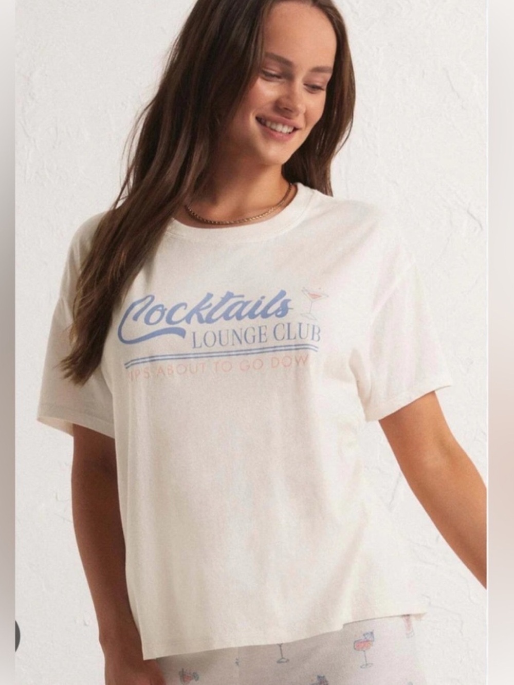 Z Supply | Cocktails 🍸 Lounge Club ‘ Sips About To Go Down’ Pajama Shirt